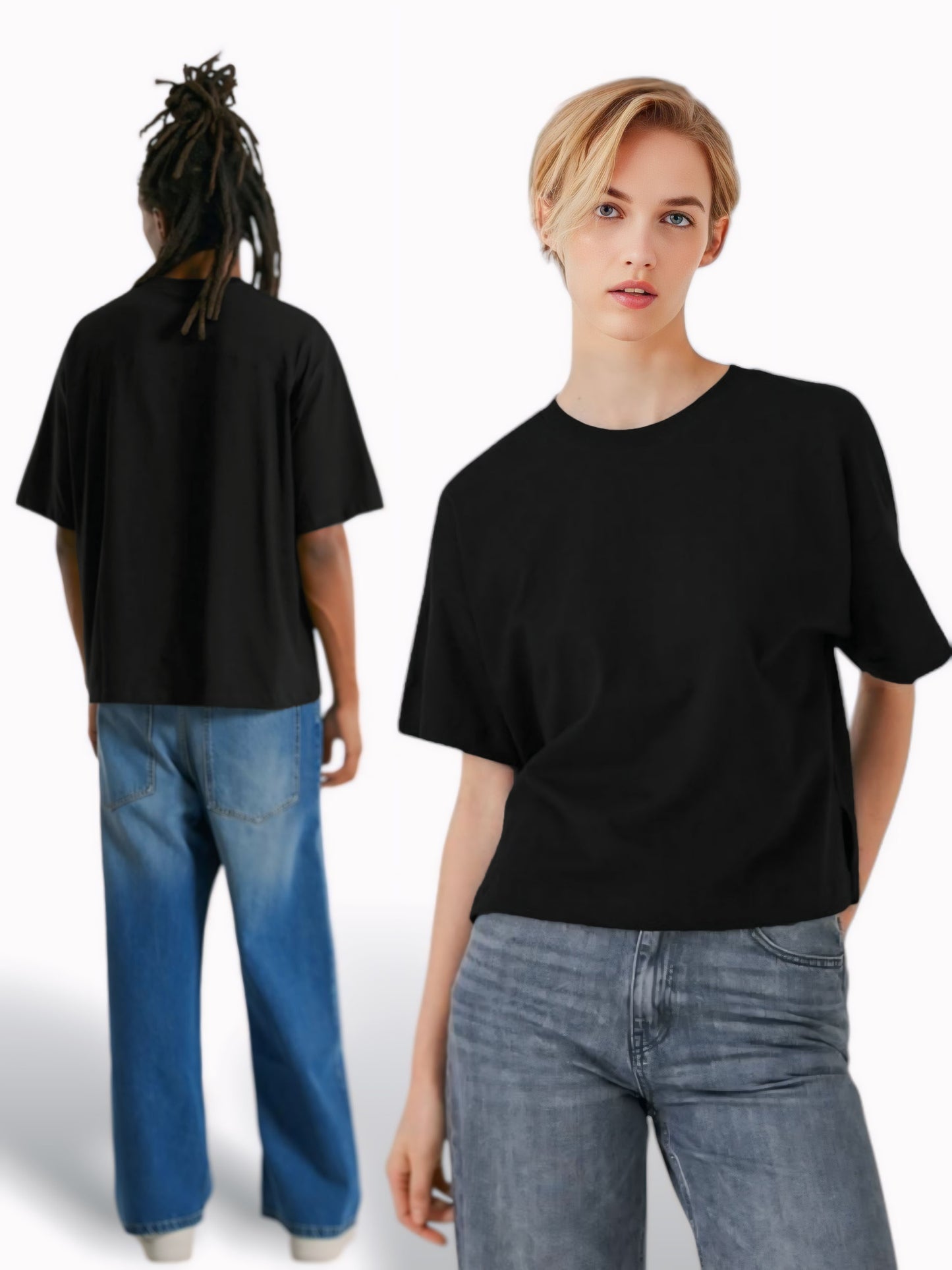 POLO BOXY FIT BASICO "NEGRO"