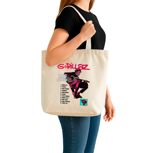 TOTE BAG ALGODÓN TOCUYO REUTILIZABLE " GORILLAZ"