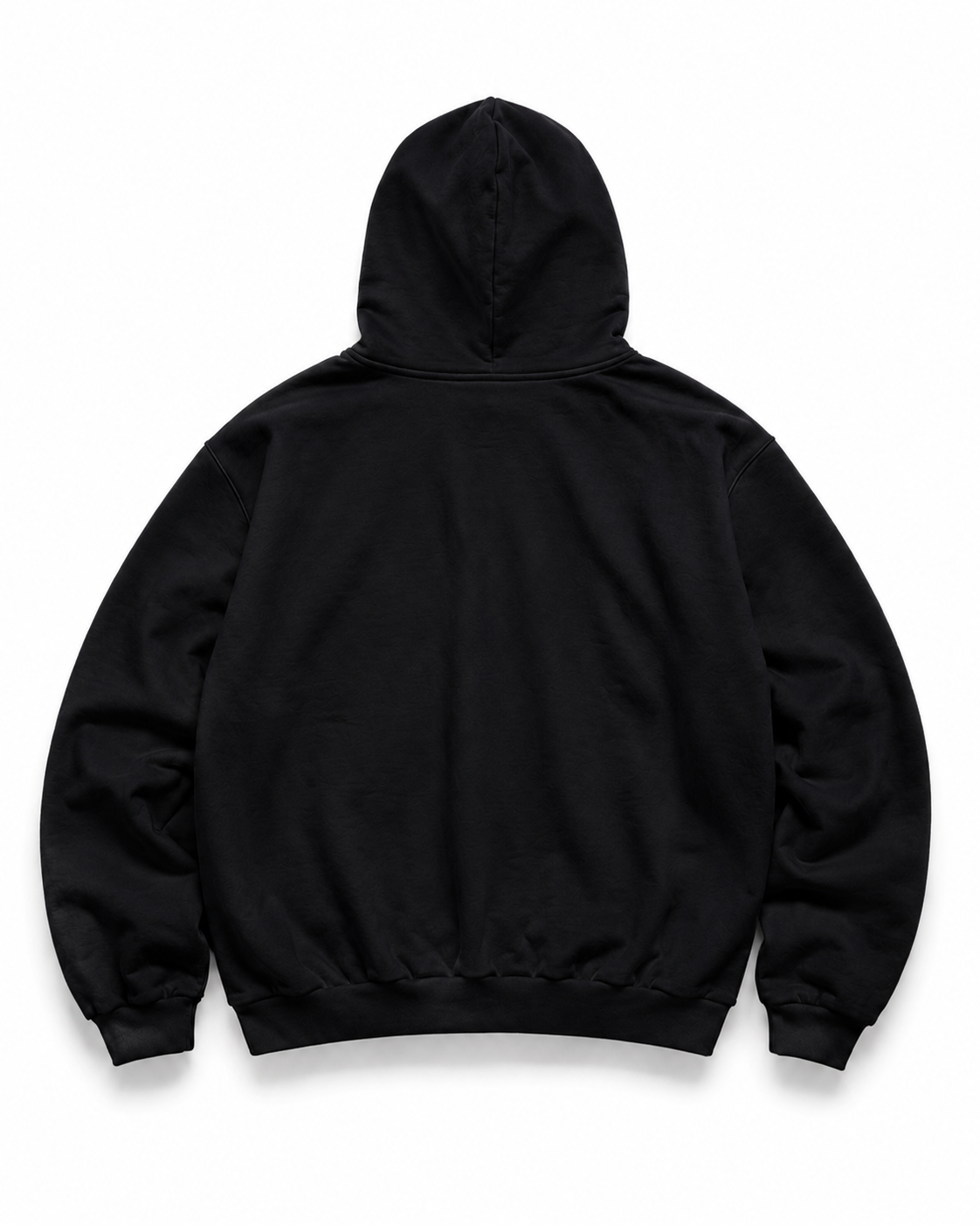 ZIP HOODIE OVERSIZE BASICA NEGRO