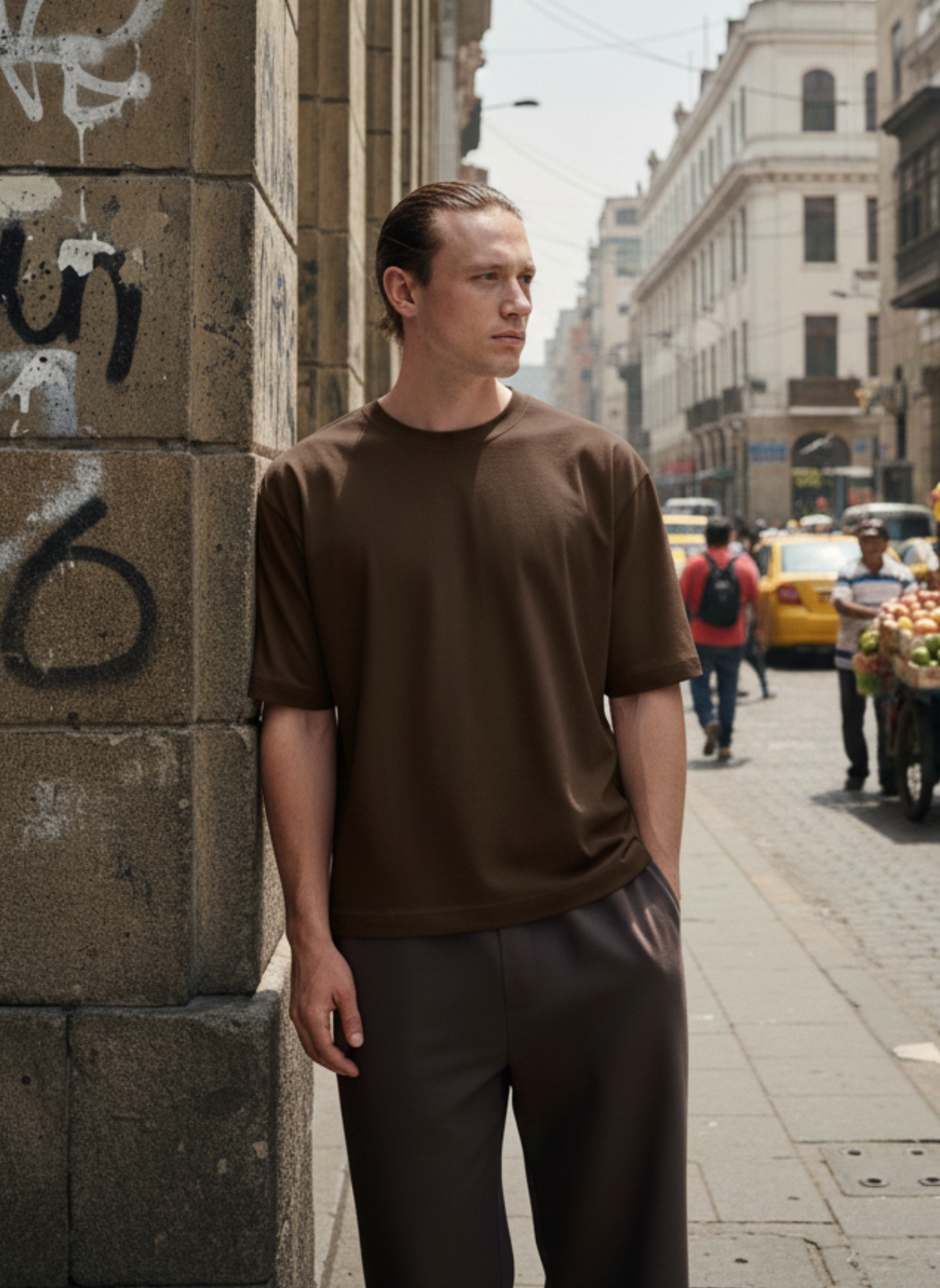 POLO BOXY FIT "MARRON"