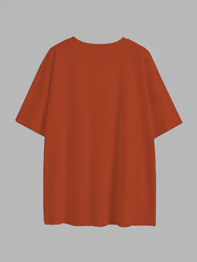 POLO OVERSIZE BASICO "NARANJA LACRE"