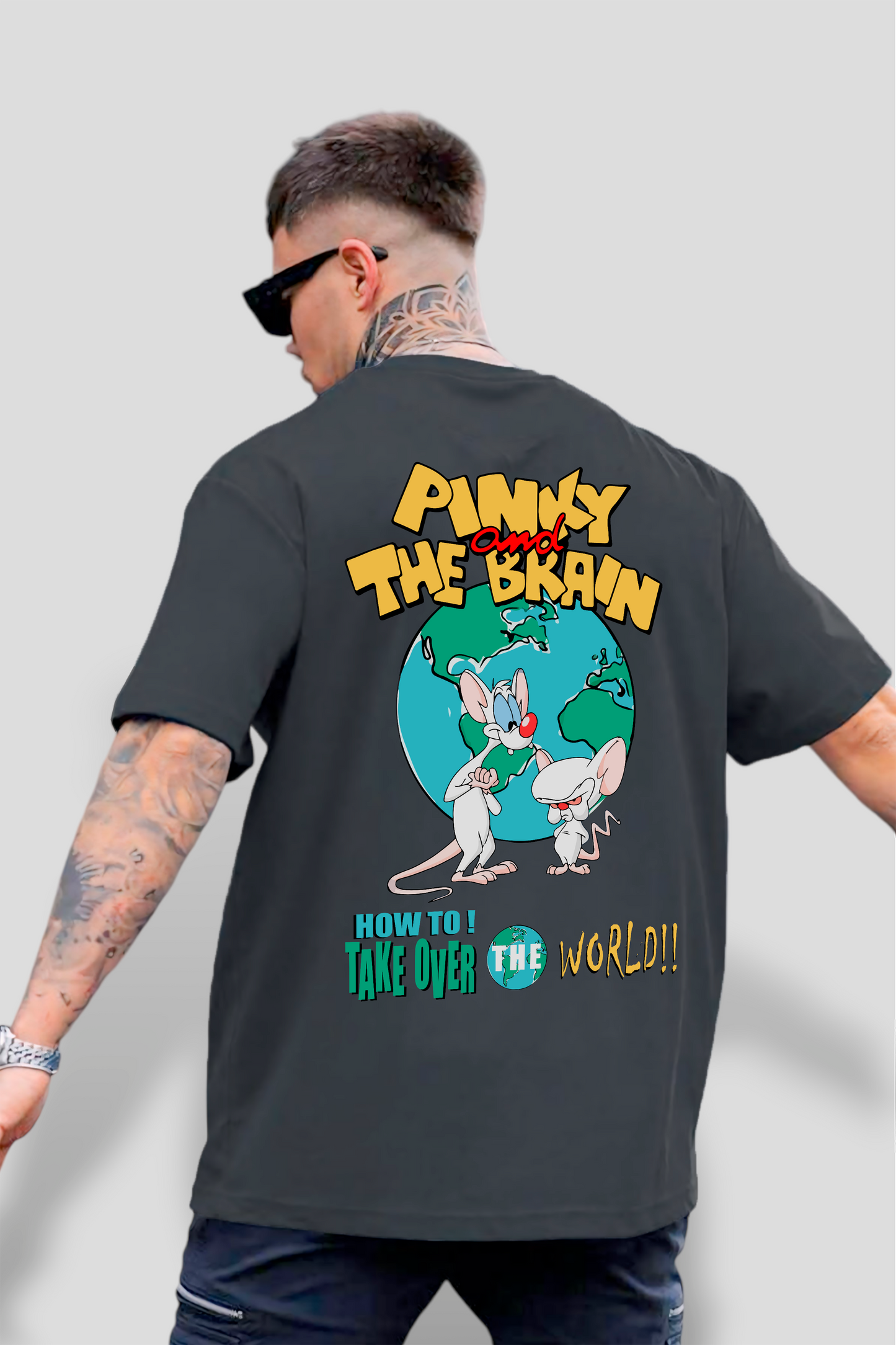 POLO OVERSIZE "PINKY Y CEREBRO"