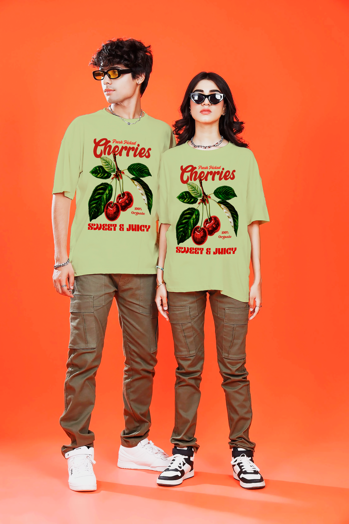 POLO OVERSIZE TROPICAL "CHERRIES"