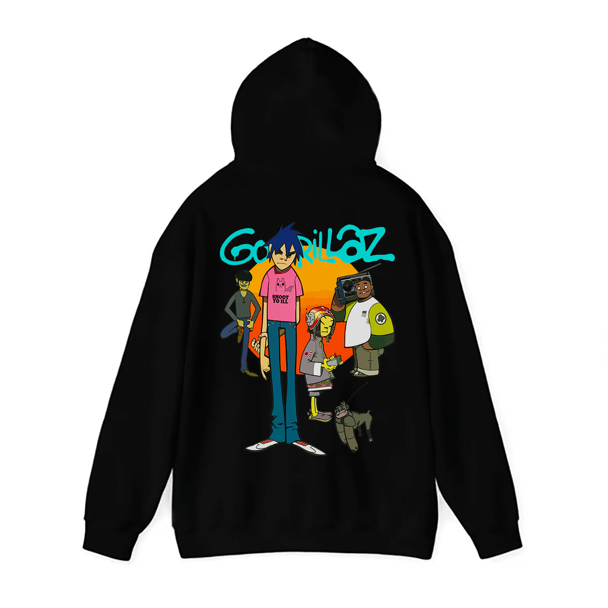 POLERA OVERSIZE "GORILLAZ SHOOT TO ILL"