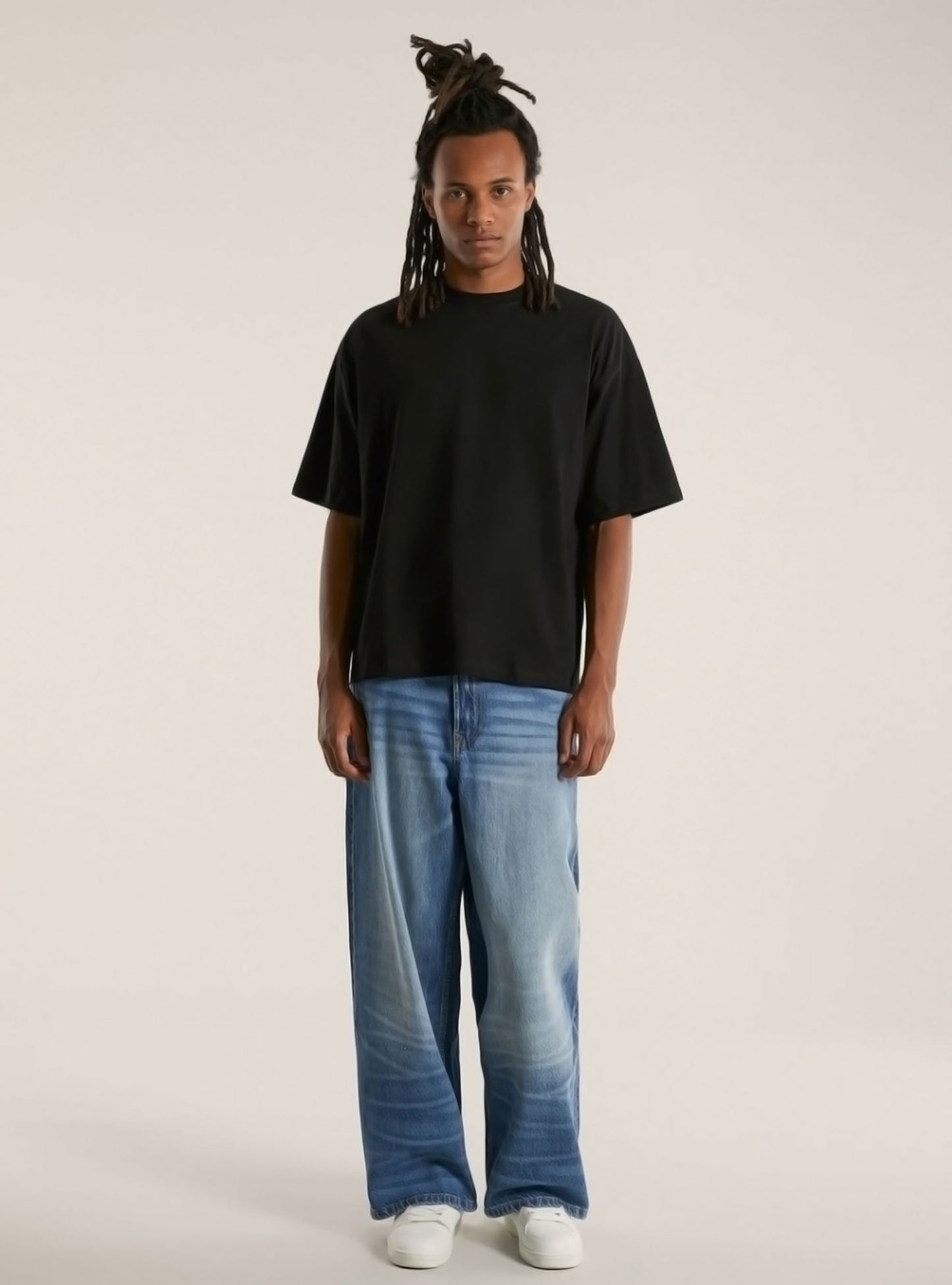 POLO BOXY FIT BASICO "NEGRO"