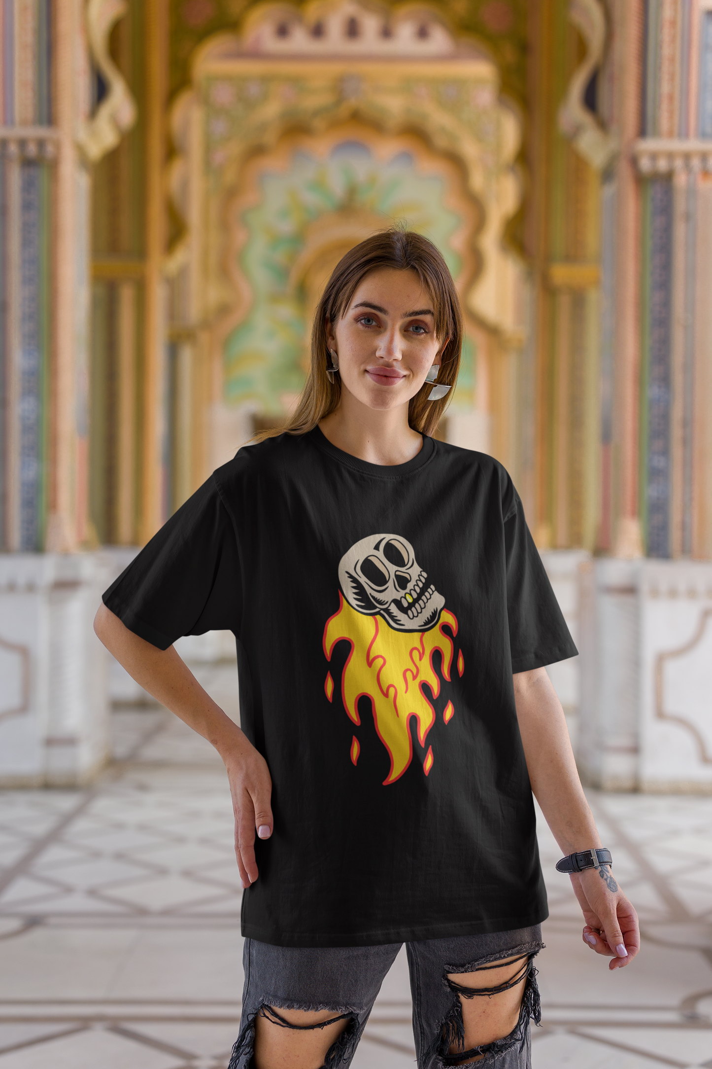 POLO OVERSIZE "ROCKET SKULL"