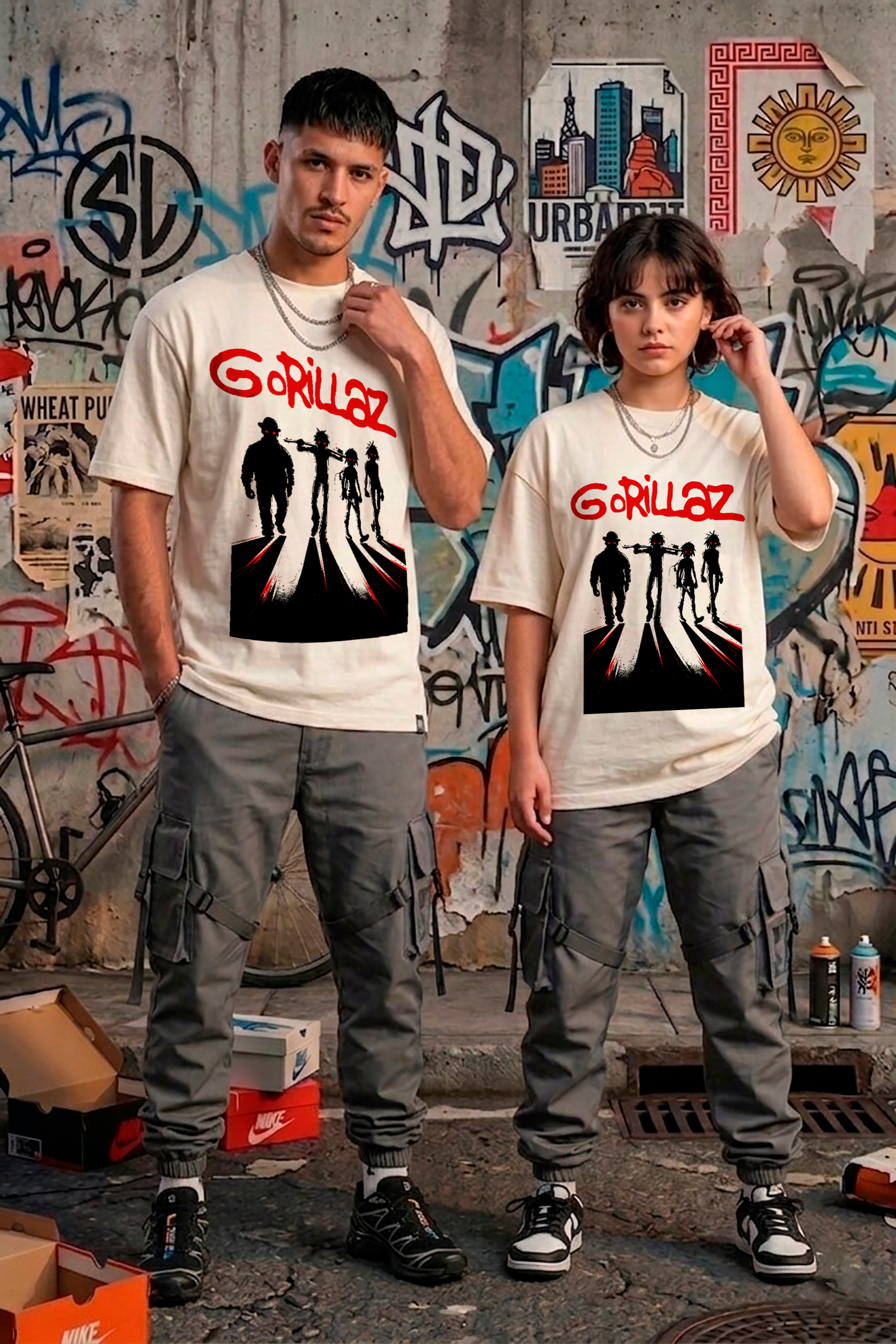 POLO OVERSIZE "GORILLAZ DEMON DAYS SHADOWS"