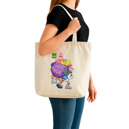 TOTE BAG ALGODÓN TOCUYO REUTILIZABLE "BOB ESPONJA"