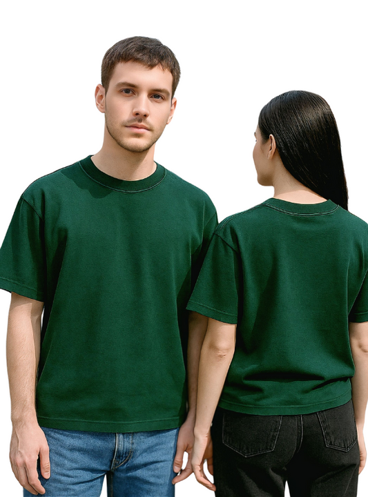 POLO BOXY FIT BASICO "VERDE BOTELLA"