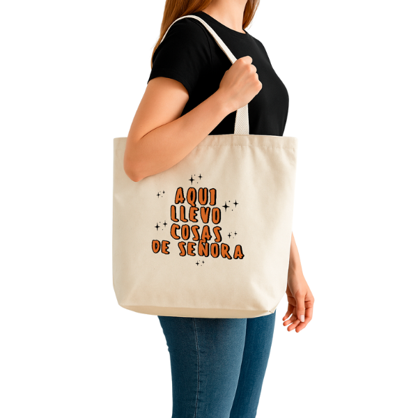 TOTE BAG ALGODÓN TOCUYO REUTILIZABLE "COSAS DE SEÑORA"