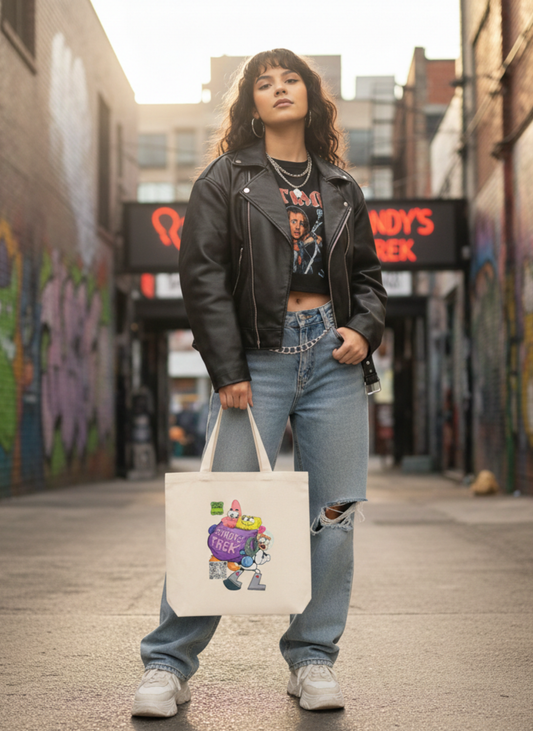 TOTE BAG ALGODÓN TOCUYO REUTILIZABLE "BOB ESPONJA"