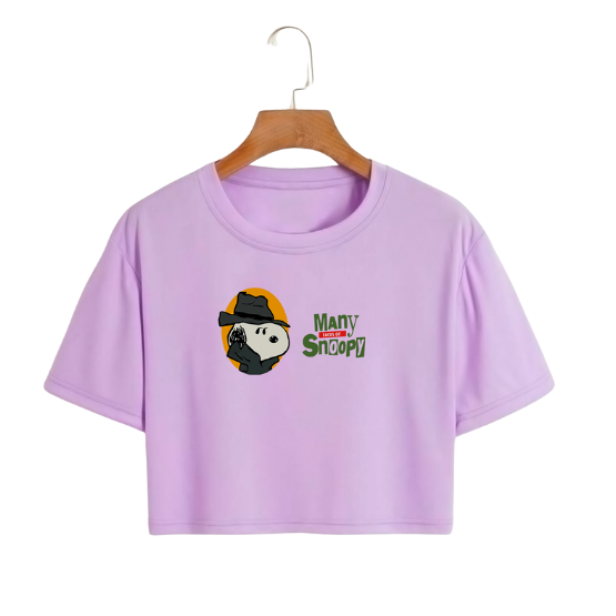 POLO CROP TOP "MANY FACES OF SNOOPY"