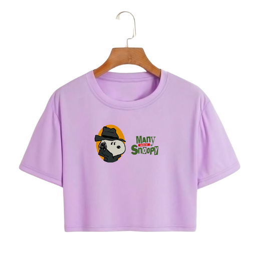 POLO CROP TOP "MANY FACES OF SNOOPY"