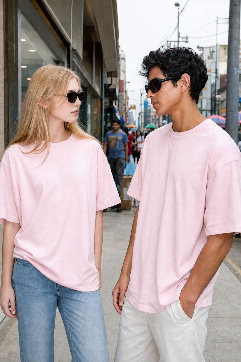 POLO OVERSIZE BASICO "BABY PINK"