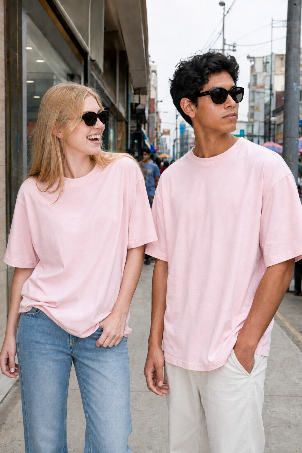 POLO OVERSIZE BASICO "BABY PINK"