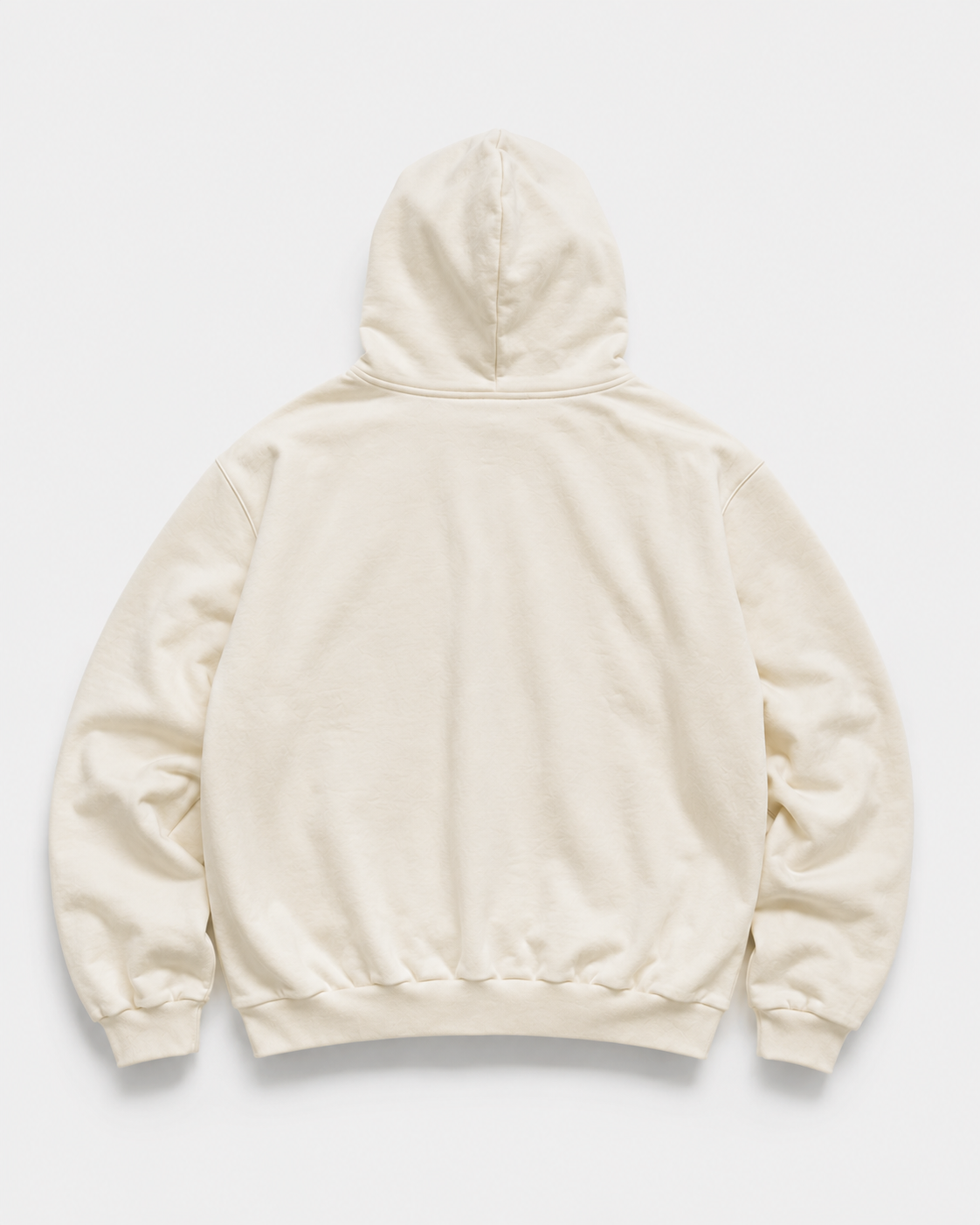 ZIP HOODIE OVERSIZE BASICA BLANCO OSTRA