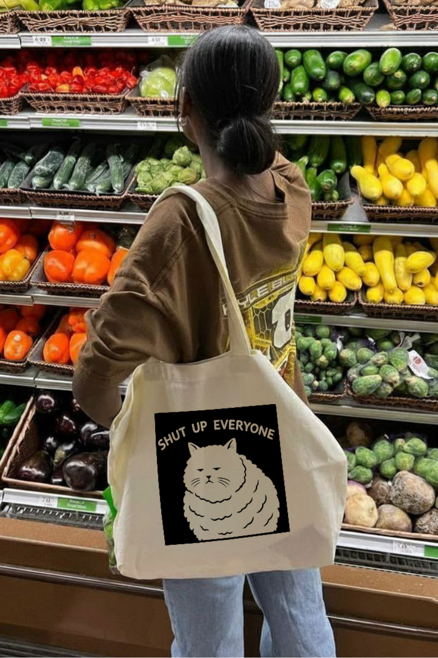 TOTE BAG ALGODÓN TOCUYO "SHUT UP"