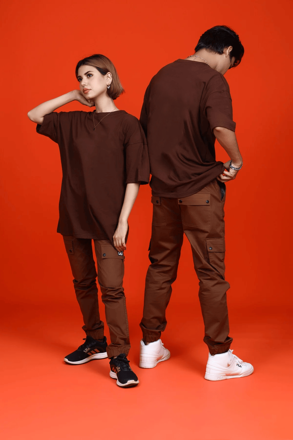 POLO OVERSIZE BASICO "MARRÓN"
