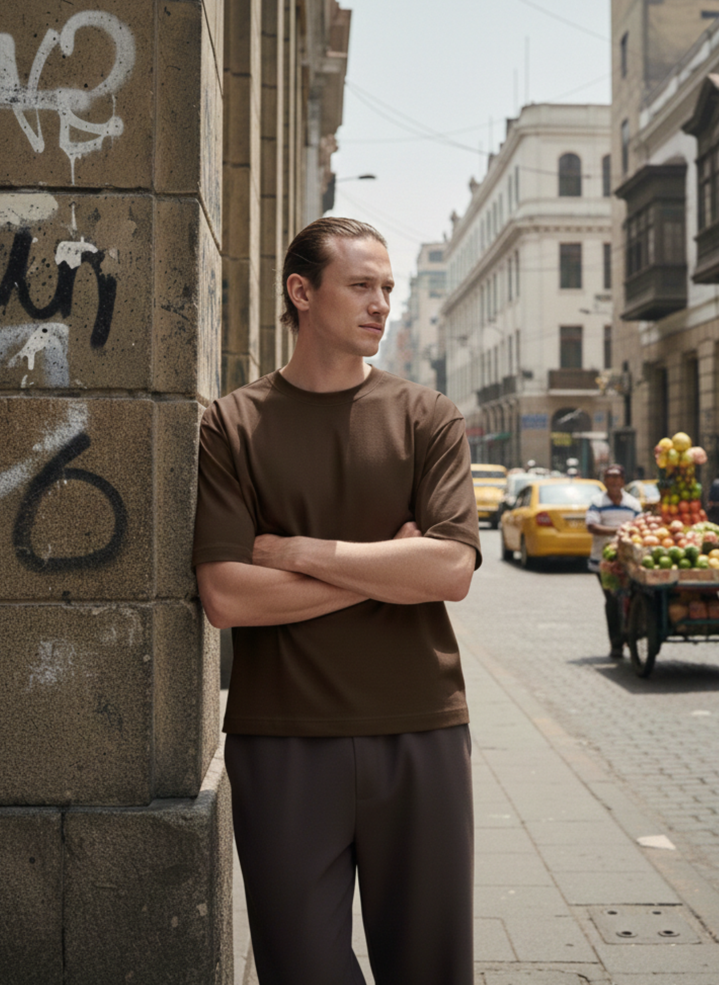 POLO BOXY FIT "MARRON"