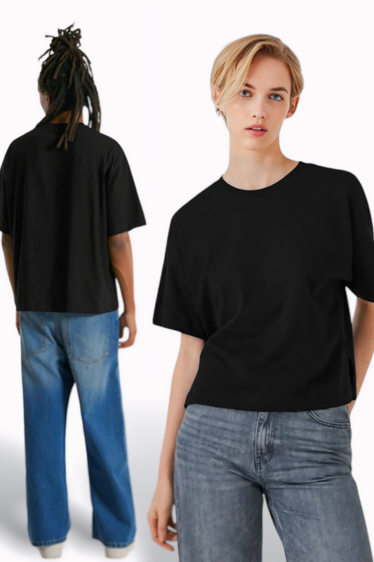 POLO BOXY FIT BASICO "NEGRO"