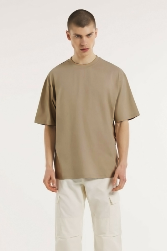 POLO BOXY FIT BASICO "BEIGE"