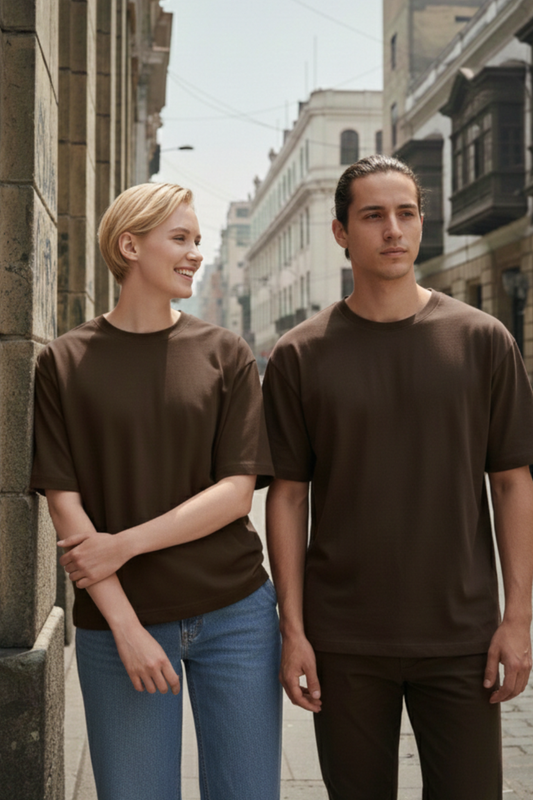 POLO BOXY FIT "MARRON"