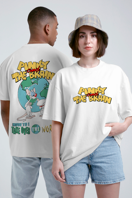 POLO OVERSIZE "PINKY Y CEREBRO"