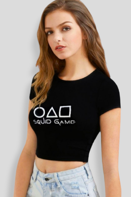 CROP TOP NEGRO JUEGO DEL CALAMAR