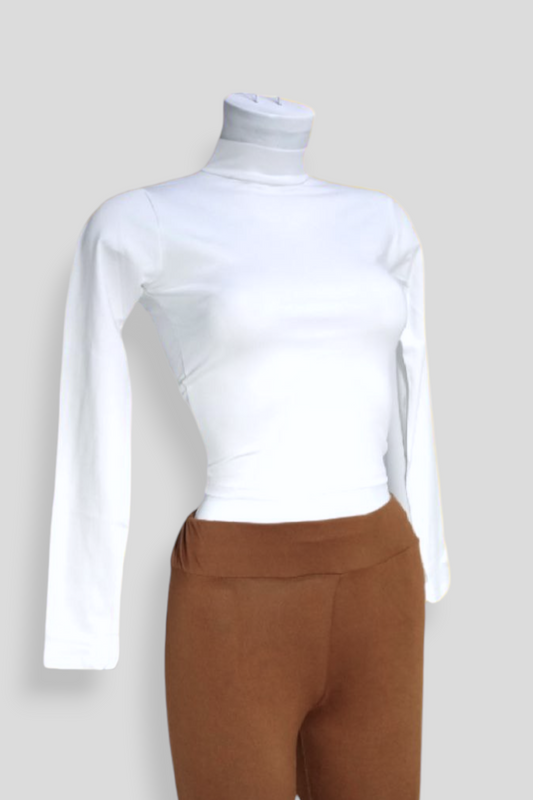 CROP TOPS MANGA LARGA BLANCA