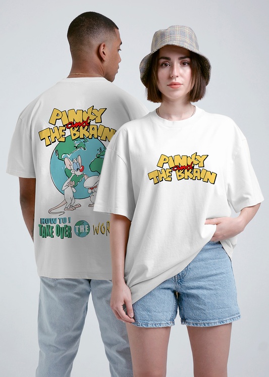 POLO OVERSIZE "PINKY Y CEREBRO"