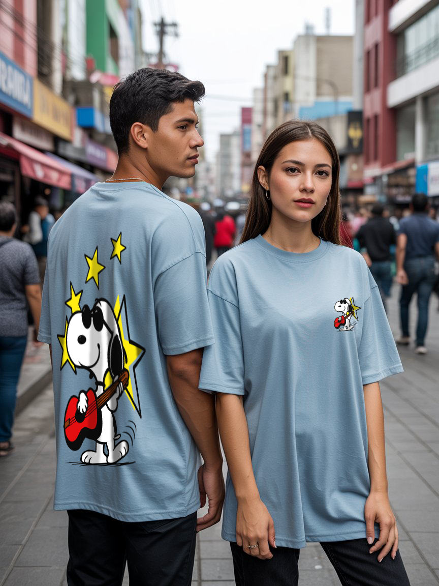 POLO OVERSIZE "SNOOPY ROCKSTAR"