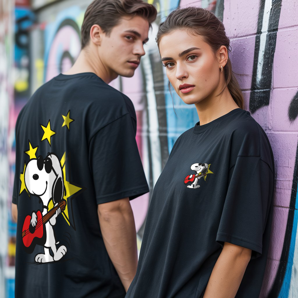 POLO OVERSIZE "SNOOPY ROCKSTAR"