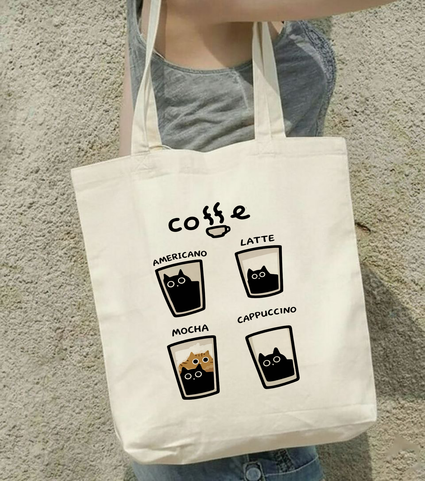 TOTE BAG ALGODÓN TOCUYO "GATITOS COFFEE"