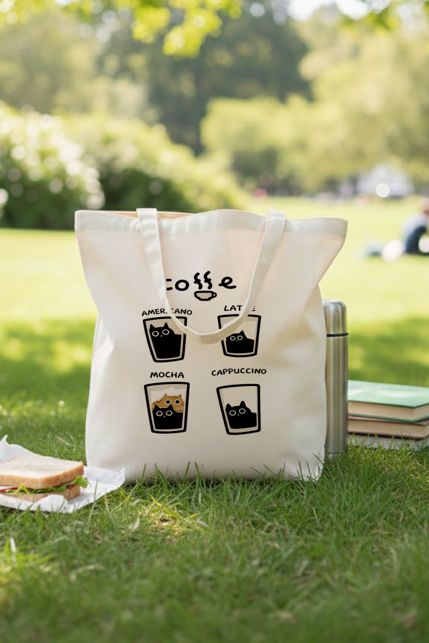 TOTE BAG ALGODÓN TOCUYO "GATITOS COFFEE"