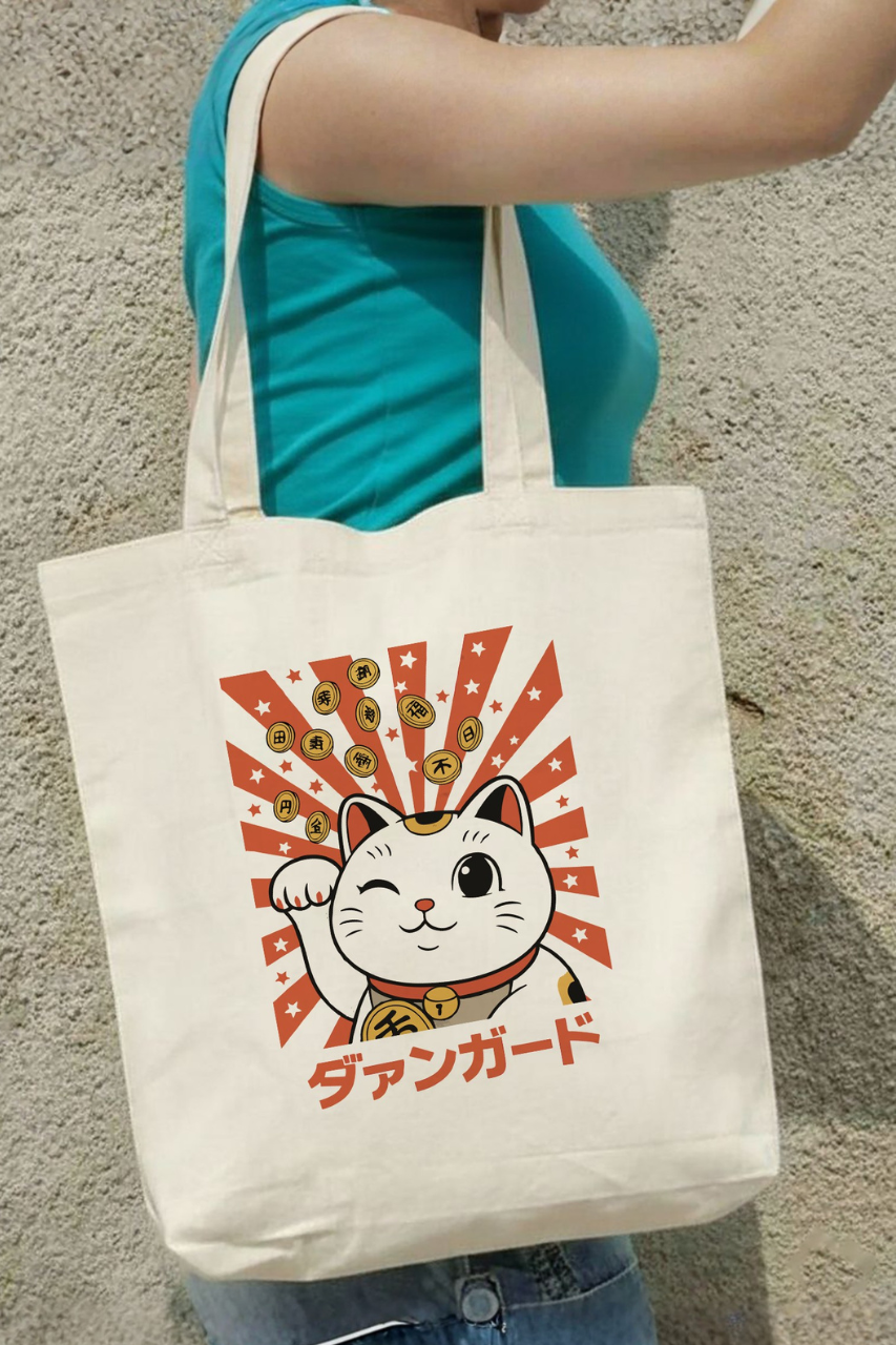 TOTE BAG ALGODÓN TOCUYO "GATO DE LA FORTUNA"