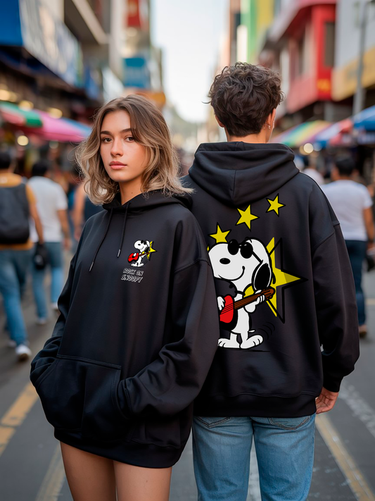 POLERA OVERSIZE "SNOOPY ROCKSTAR"