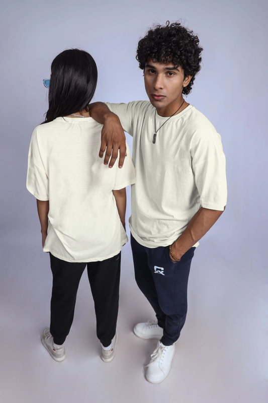 POLO OVERSIZE BASICO "BLANCO PERLA"