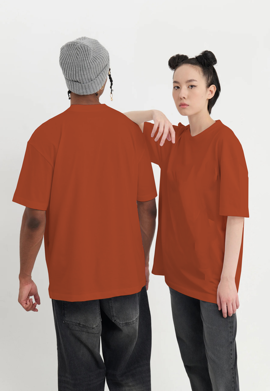 POLO OVERSIZE BASICO "NARANJA LACRE"