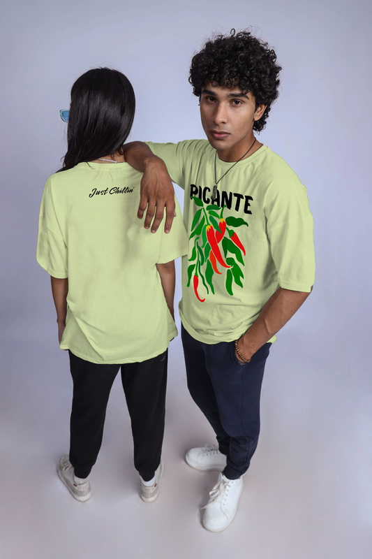 POLO OVERSIZE TROPICAL "PICANTE"