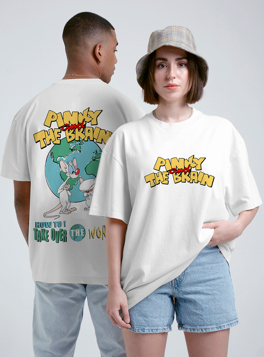 POLO OVERSIZE "PINKY Y CEREBRO"