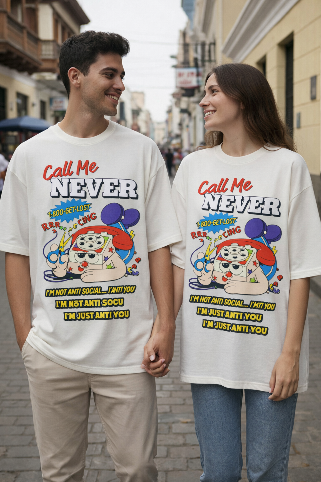 POLO OVERSIZE "CALL ME NEVER"