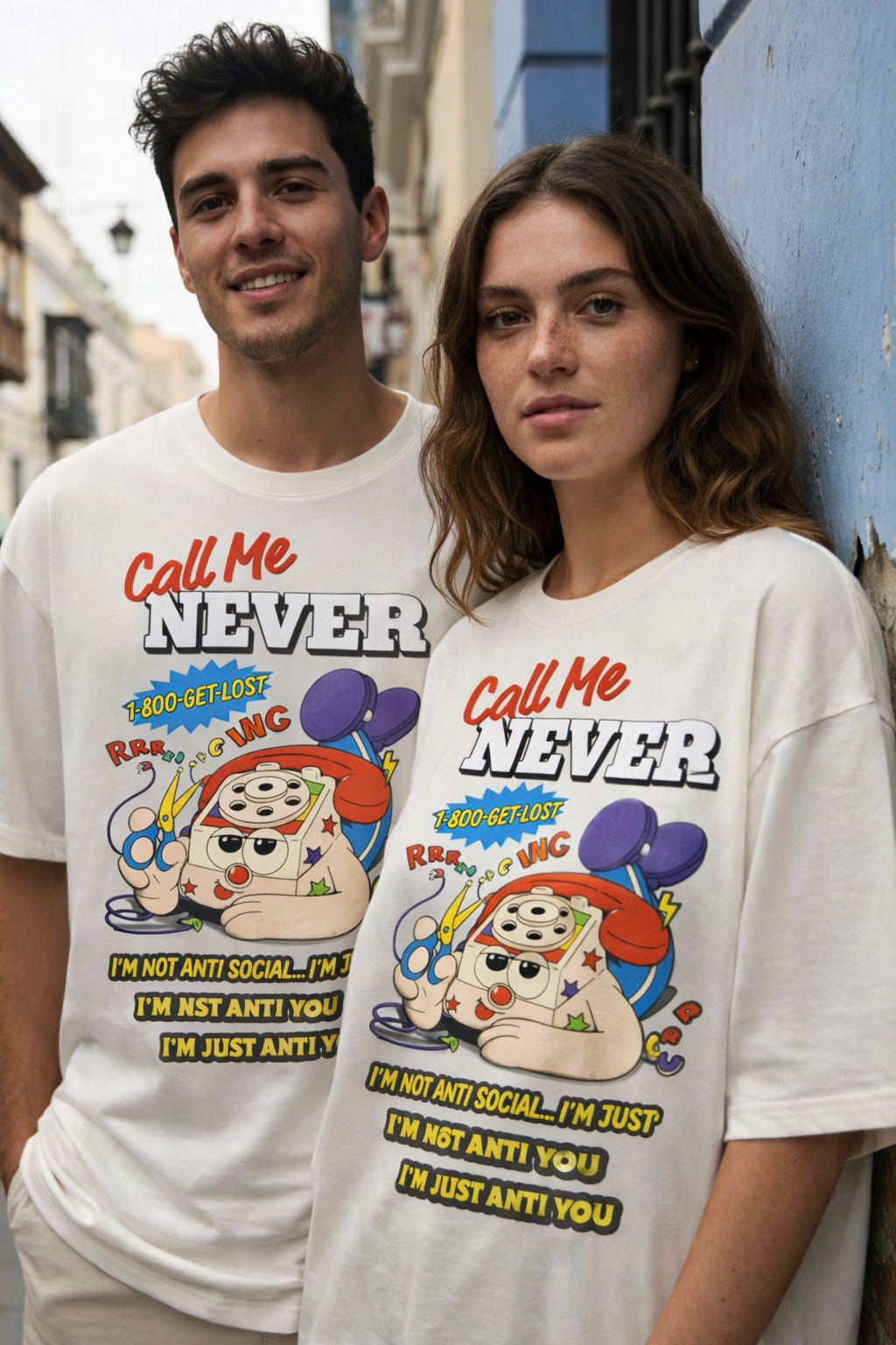 POLO OVERSIZE "CALL ME NEVER"