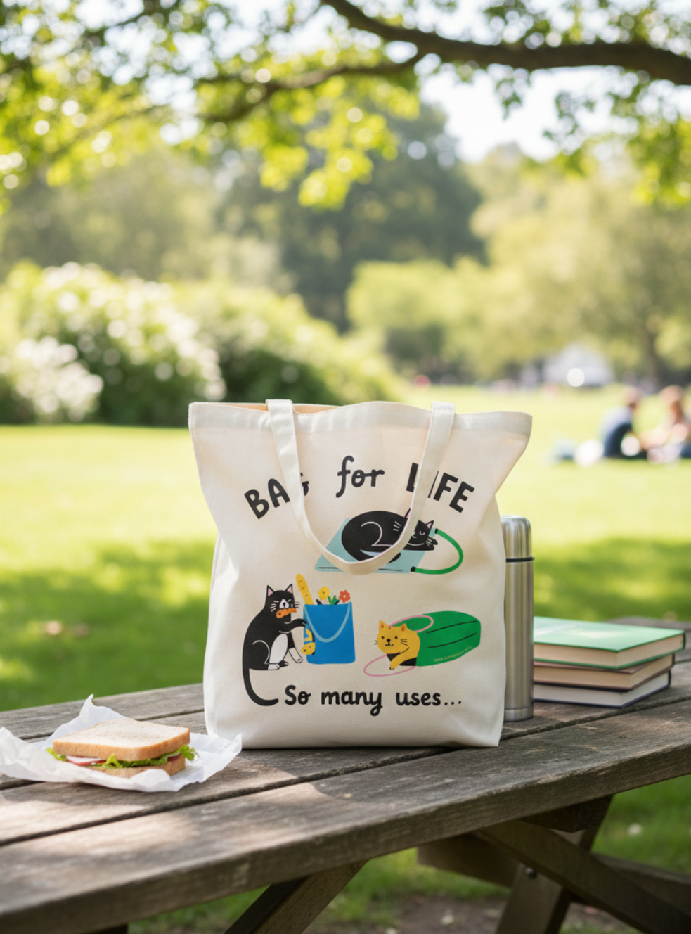 TOTE BAG ALGODÓN TOCUYO "GATITOS FOR LIVE"